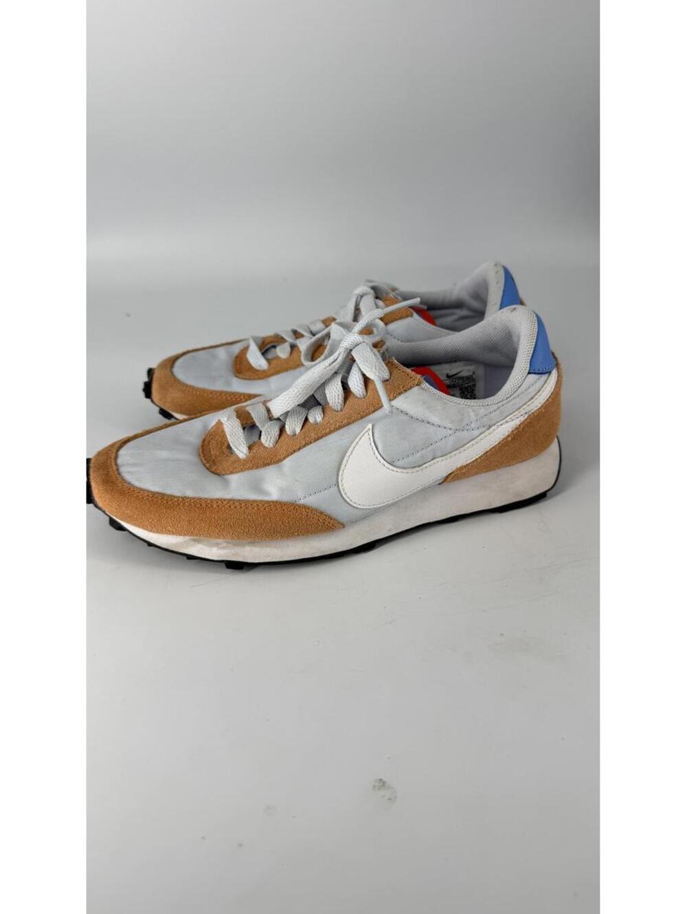 Nike Daybreak Womens 5 White Tan Blue Retro Running Shoes CK2351-005 Suede Nylon
